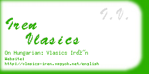 iren vlasics business card